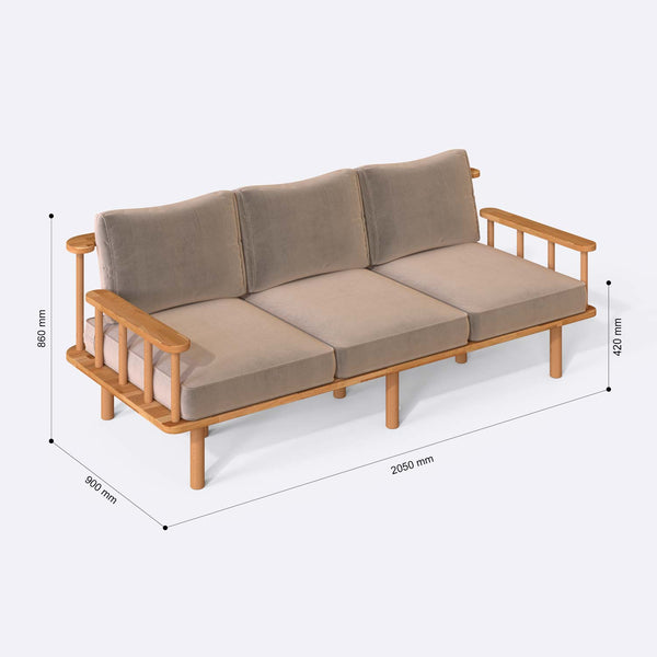 Lore Three Seat Sofa