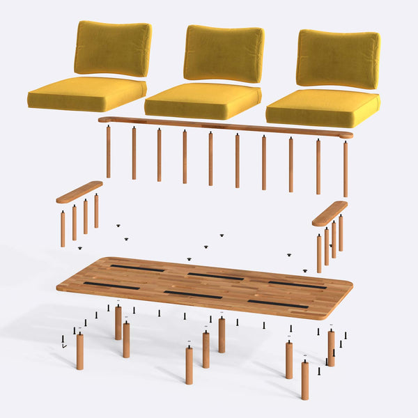 Lore Three Seat Sofa