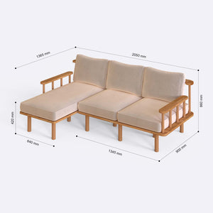 Lore Two Seat with Right Chaise