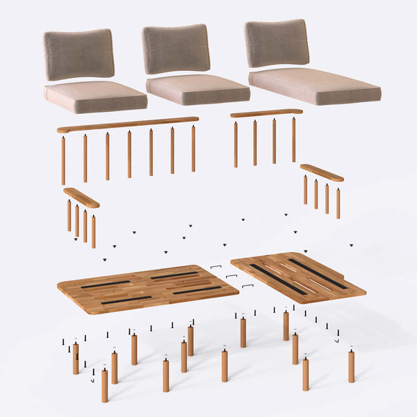 Lore Two Seat with Left Chaise