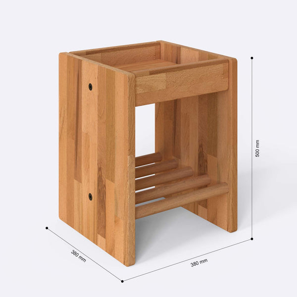 Lera Bedside Table – 15" x 15" (38 x 38 cm)