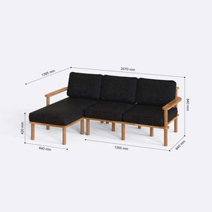 Bral Two Seat with Right Chaise