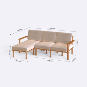 Bral Two Seat with Right Chaise