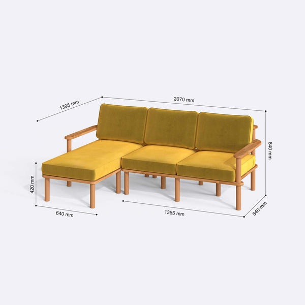 Bral Two Seat with Right Chaise
