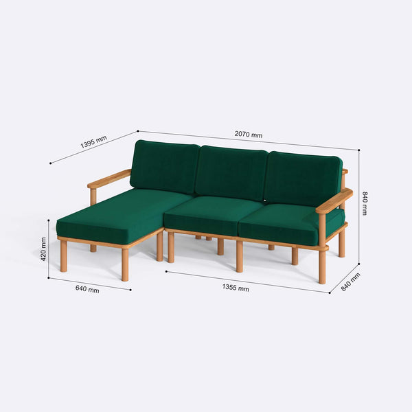 Bral Two Seat with Right Chaise