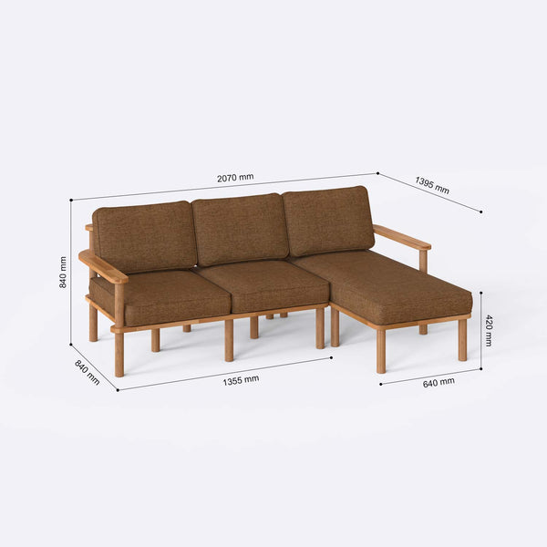 Bral Two Seat with Left Chaise