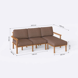 Bral Two Seat with Left Chaise