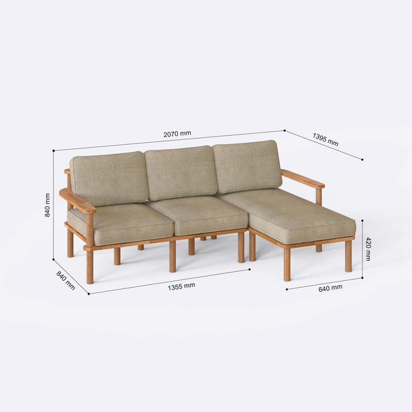 Bral Two Seat with Left Chaise