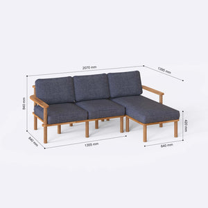 Bral Two Seat with Left Chaise