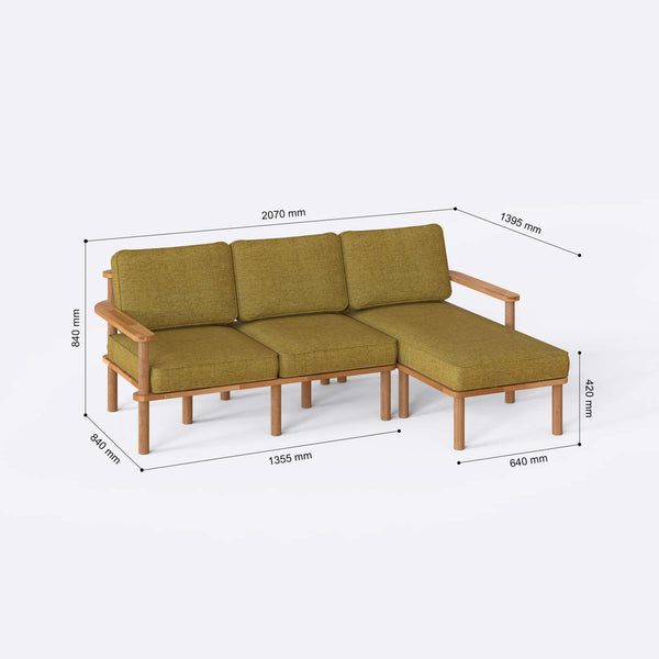 Bral Two Seat with Left Chaise