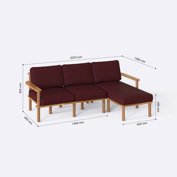 Bral Two Seat with Left Chaise