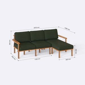 Bral Two Seat with Left Chaise