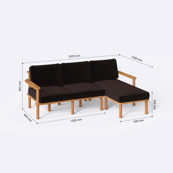 Bral Two Seat with Left Chaise