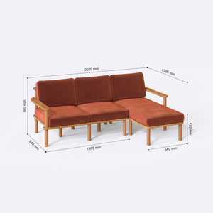 Bral Two Seat with Left Chaise