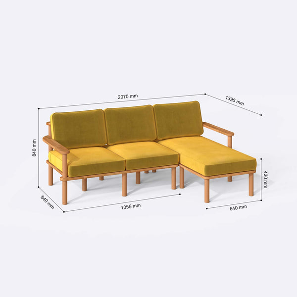 Bral Two Seat with Left Chaise