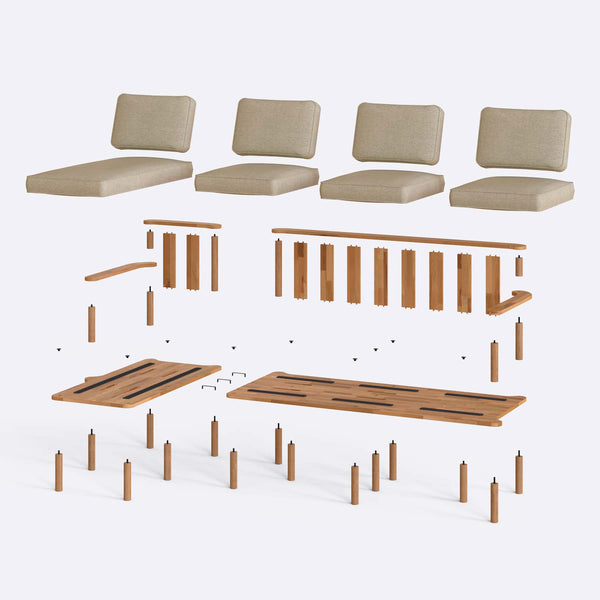 Bral Three Seat with Right Chaise