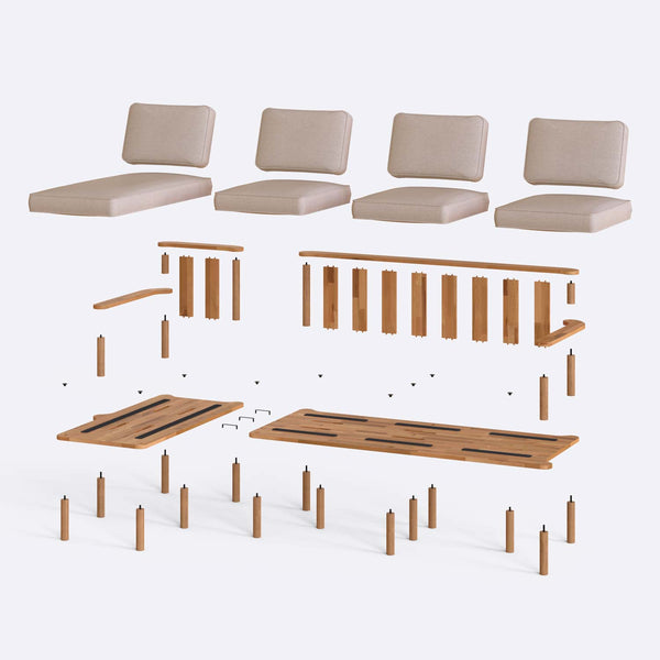 Bral Three Seat with Right Chaise