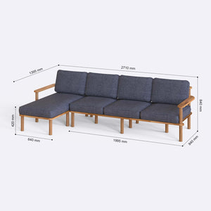 Bral Three Seat with Right Chaise
