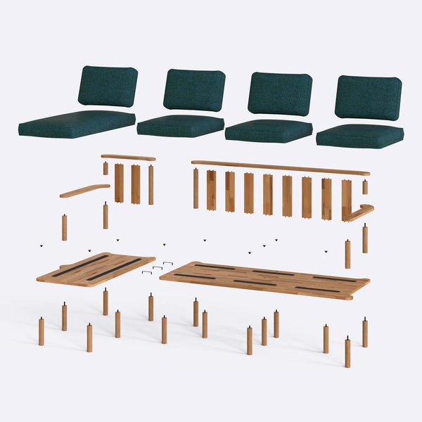 Bral Three Seat with Right Chaise