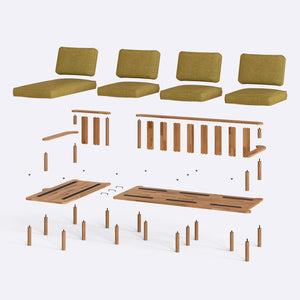Bral Three Seat with Right Chaise
