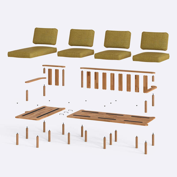Bral Three Seat with Right Chaise