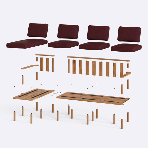 Bral Three Seat with Right Chaise