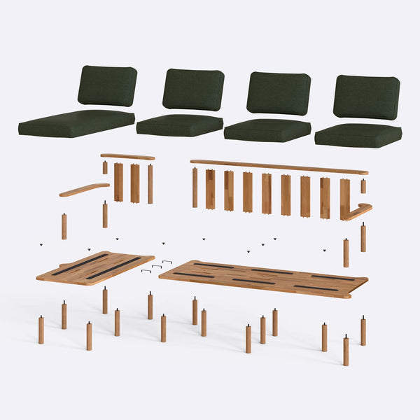 Bral Three Seat with Right Chaise