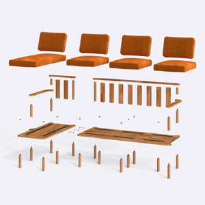 Bral Three Seat with Right Chaise