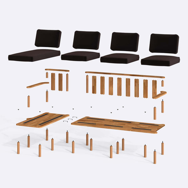 Bral Three Seat with Right Chaise