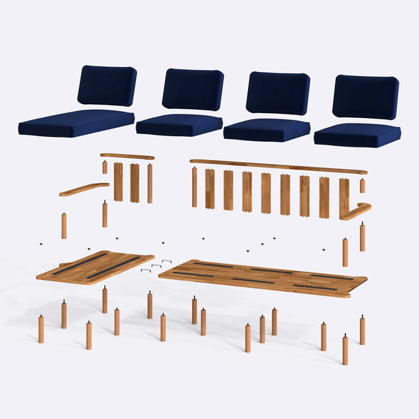 Bral Three Seat with Right Chaise