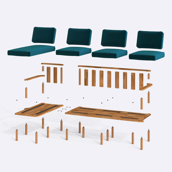 Bral Three Seat with Right Chaise