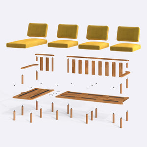 Bral Three Seat with Right Chaise