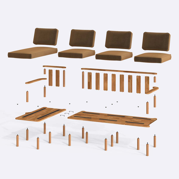 Bral Three Seat with Right Chaise