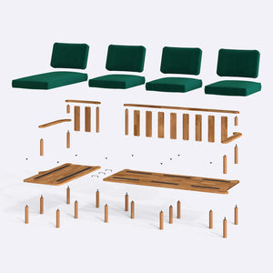Bral Three Seat with Right Chaise