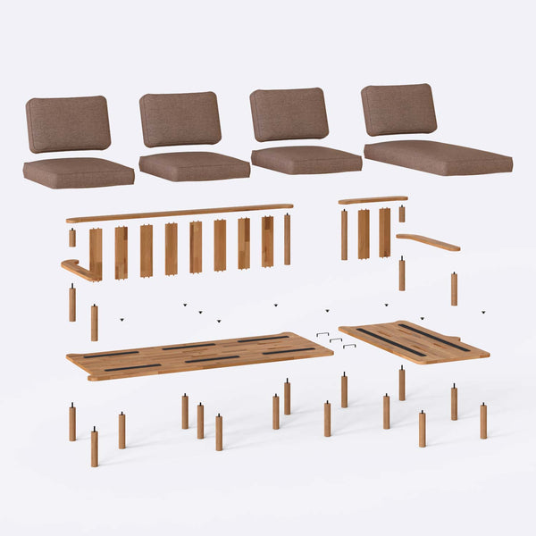 Bral Three Seat with Left Chaise