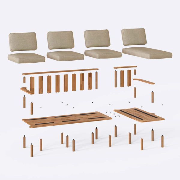 Bral Three Seat with Left Chaise
