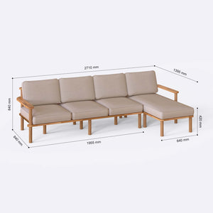 Bral Three Seat with Left Chaise