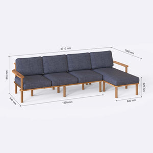 Bral Three Seat with Left Chaise