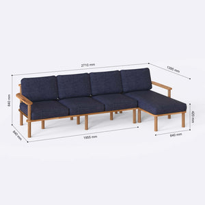 Bral Three Seat with Left Chaise