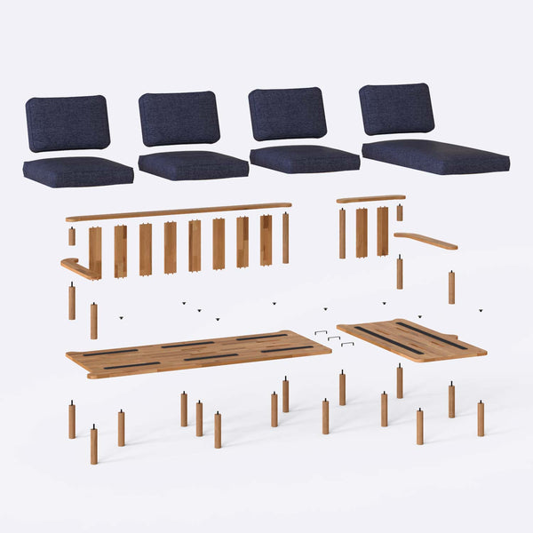 Bral Three Seat with Left Chaise