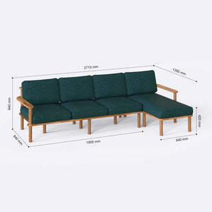Bral Three Seat with Left Chaise