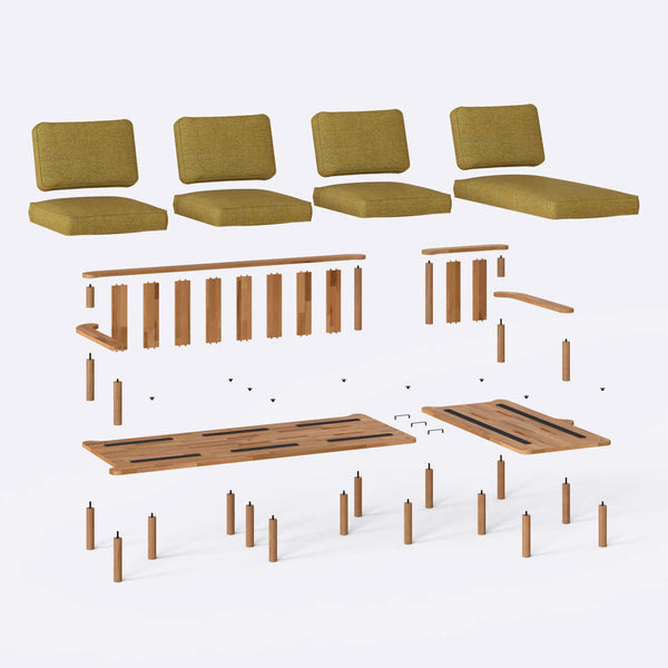 Bral Three Seat with Left Chaise