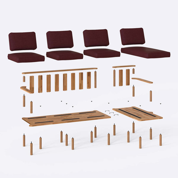 Bral Three Seat with Left Chaise