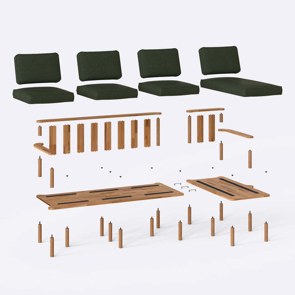 Bral Three Seat with Left Chaise