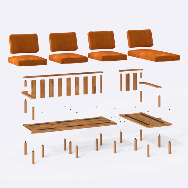 Bral Three Seat with Left Chaise