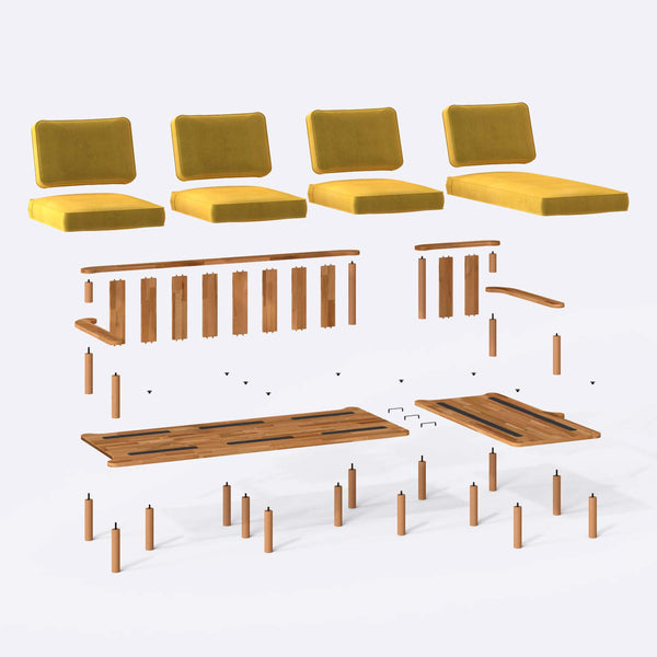 Bral Three Seat with Left Chaise