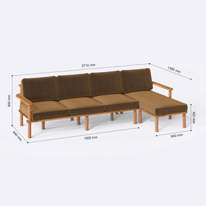 Bral Three Seat with Left Chaise