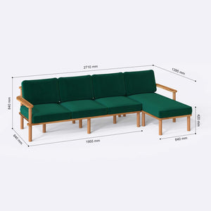 Bral Three Seat with Left Chaise