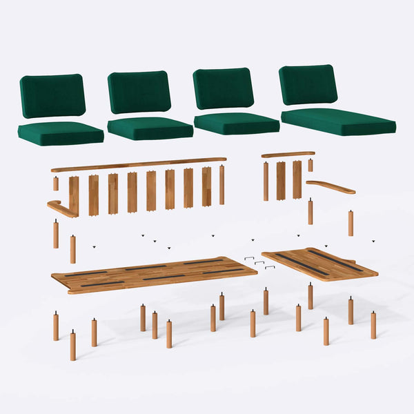 Bral Three Seat with Left Chaise