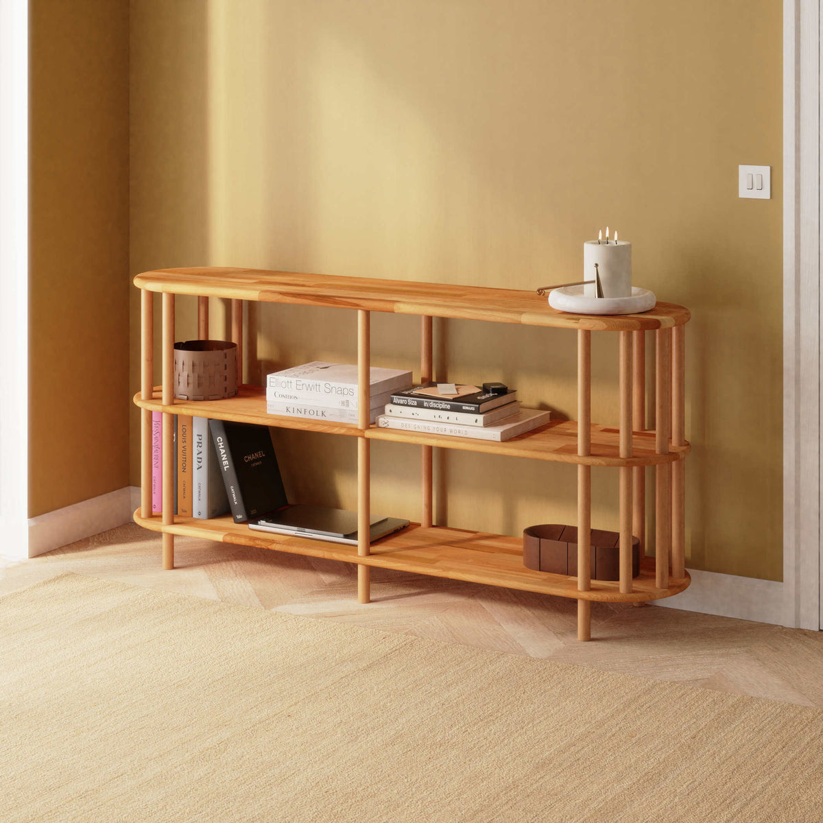 Juve Bookcases — a solid beech piece from the collection